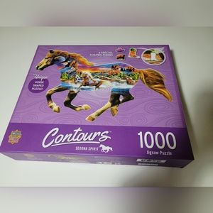 Master Pieces Contours 1000 Piece Jigsaw Puzzle Horse Shaped
